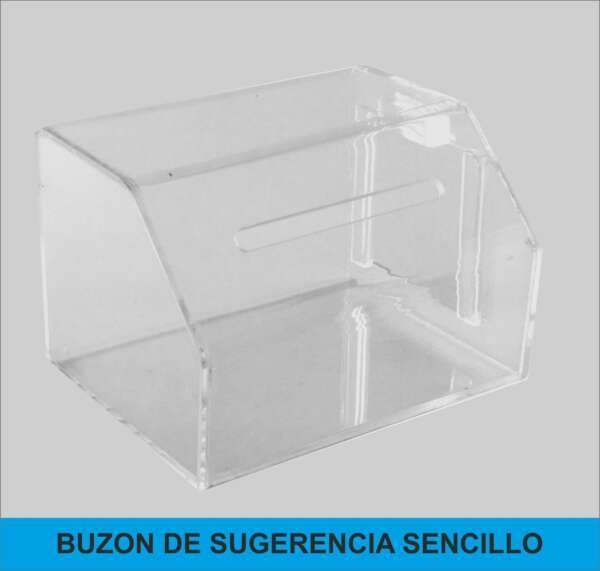 Buzón de Sugerencia Sencillo de Cristal